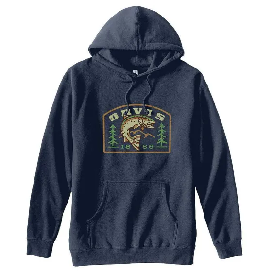 Orvis Sweatshirts|Mountain Trout Hoodie Navy
