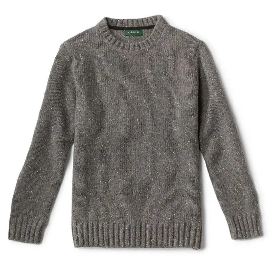 Orvis Sweaters|Newbridge Donegal Crewneck Sweater Charcoal