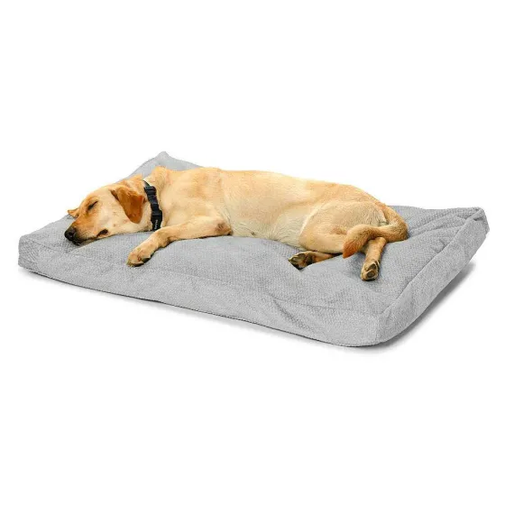 Orvis Comfortfill-Eco Beds| Toughchew® Comfortfill-Eco Platform Dog Bed Grey Tweed
