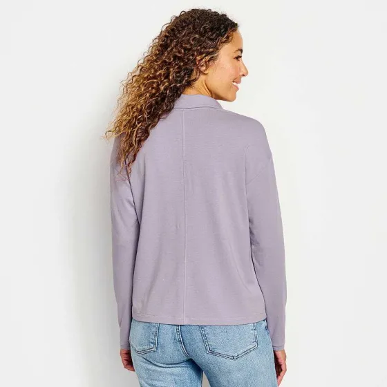 Orvis Shirts|Perfect Long-Sleeved Polo Purple Fog