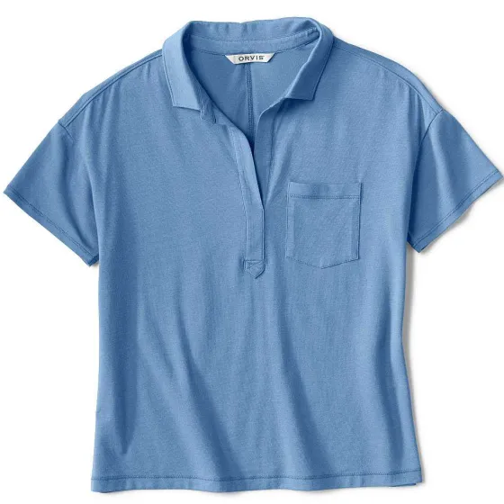 Orvis Shirts|Perfect Short-Sleeved Polo Shirt Dusty Blue