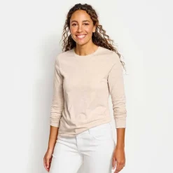 Orvis Shirts|Perfect True Crew Long-Sleeved Tee Oatmeal Heather