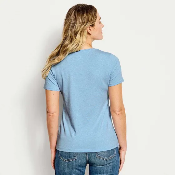 Orvis Shirts|Perfect True Crew Short-Sleeved Tee Cloud Blue Heather