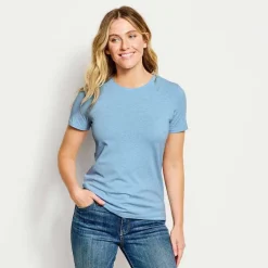 Orvis Shirts|Perfect True Crew Short-Sleeved Tee Cloud Blue Heather