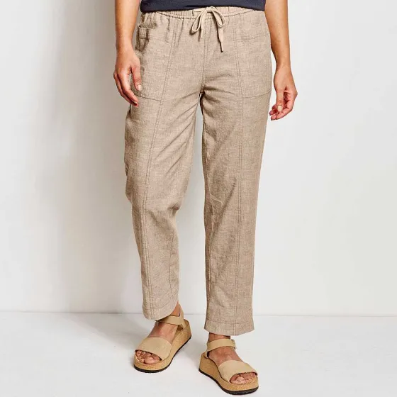Orvis Pants|Performance Linen Ankle Pants Natural