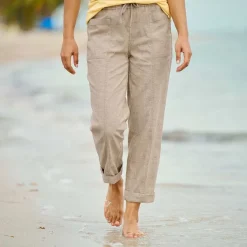 Orvis Pants|Performance Linen Ankle Pants Natural