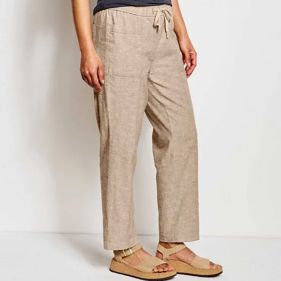Orvis Pants|Performance Linen Ankle Pants Natural