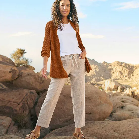 Orvis Pants|Performance Linen Ankle Pants Natural