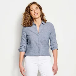 Orvis Shirts|Performance Linen Long-Sleeved Shirt Sea Glass