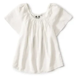 Orvis Shirts|Performance Linen Square-Neck Short-Sleeved Top White