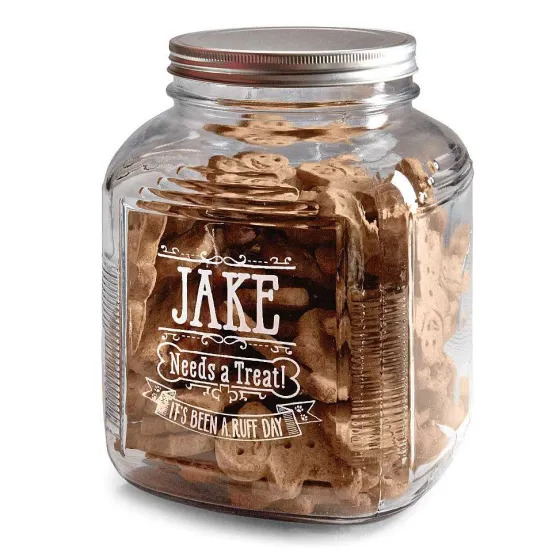 Orvis Bowls, Feeders & Food Storage|Personalized Glass Treat Jar