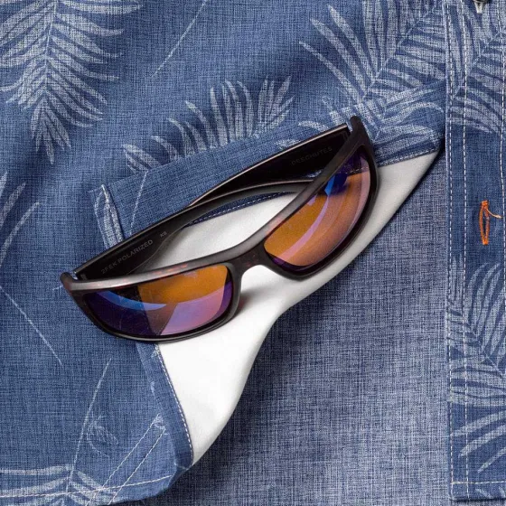 Orvis Shirts|Printed Tech Chambray Short-Sleeved Shirt Navy