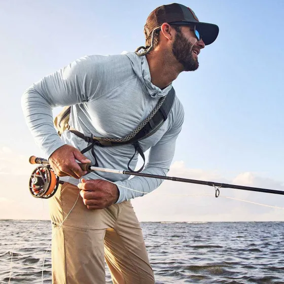 Orvis Shirts|Pro Sun Hoodie Blue Fog/Titanium