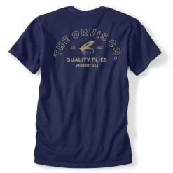 Orvis Shirts|Quality Flies T-Shirt Navy