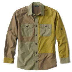 Orvis Shirts|Quest Poplin Patch Long-Sleeved Shirt Military Green