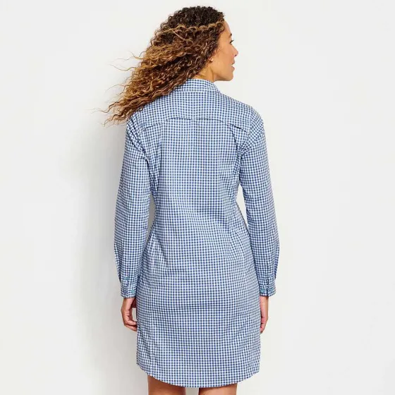 Orvis Skirts & Dresses|River Guide Long-Sleeved Dress Dusty Blue Check