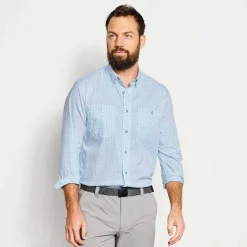 Orvis Shirts|River Guide 2.0 Long-Sleeved Shirt Cloud Blue Gingham