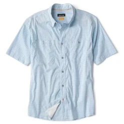 Orvis Shirts|River Guide 2.0 Short-Sleeved Shirt Cloud Blue Gingham