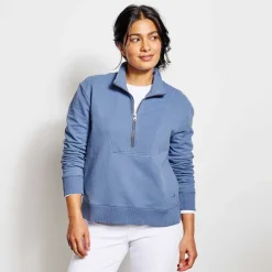 Orvis Sweatshirts|Riverside Half-Zip Sweatshirt Dusty Blue
