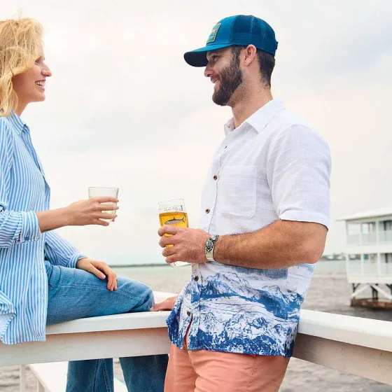 Orvis Shirts|Rugged Air Pigment-Dyed Short-Sleeved Shirt Cloud Blue
