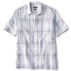 Orvis Shirts|Seersucker Plaid Short-Sleeved Shirt Bone