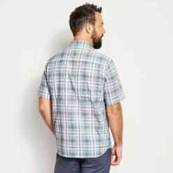 Orvis Shirts|Short-Sleeved Open Air Casting Shirt Blue Fog Plaid