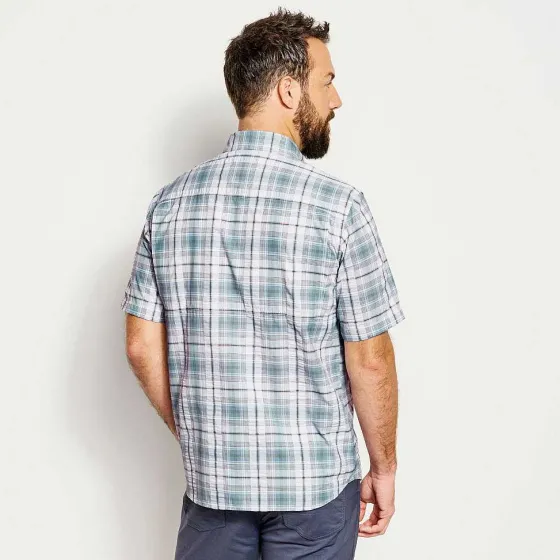 Orvis Shirts|Short-Sleeved Open Air Casting Shirt Blue Fog Plaid