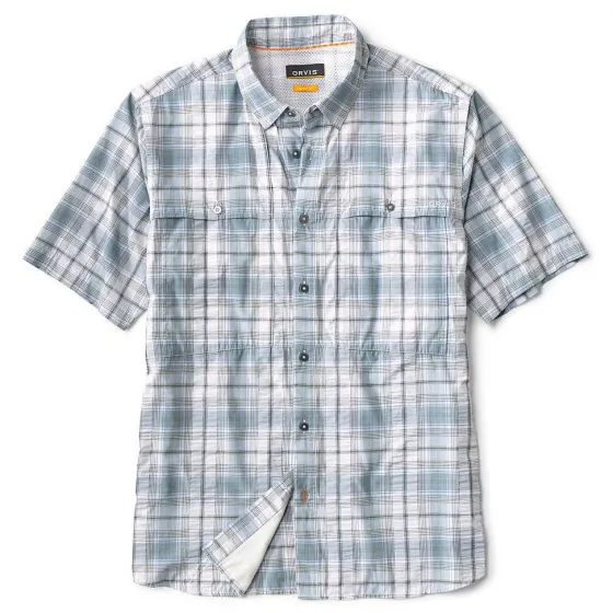 Orvis Shirts|Short-Sleeved Open Air Casting Shirt Blue Fog Plaid