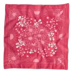 Orvis Scarves & Neckwear|Signature Printed Bandana Faded Red Floating Daisy