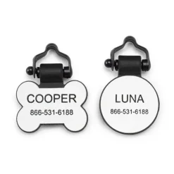 Orvis Collars|Silicone No-Rattle Dog Tag White