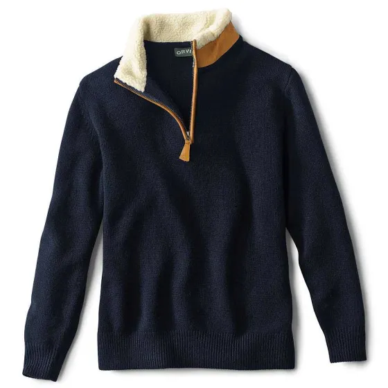 Orvis Sweaters|Stowe Quarter-Zip Sweater Navy