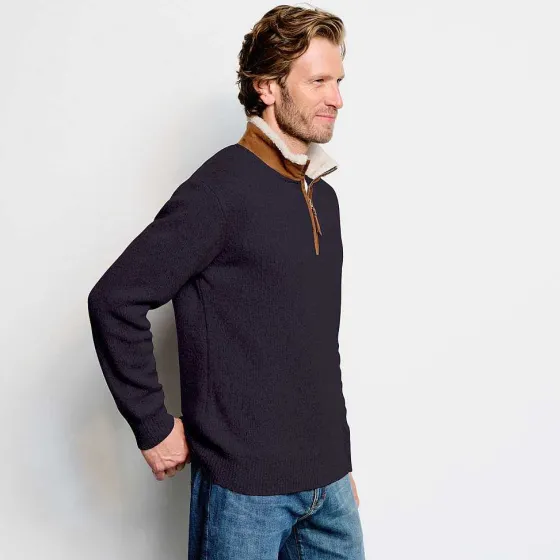 Orvis Sweaters|Stowe Quarter-Zip Sweater Navy