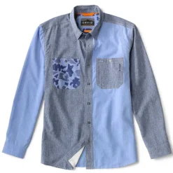 Orvis Shirts|Tech Chambray Mash-Up Work Shirt Blue Chambray Multi