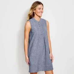 Orvis Skirts & Dresses|Tech Chambray Pintuck Tank Dress Blue Chambray