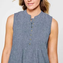 Orvis Skirts & Dresses|Tech Chambray Pintuck Tank Dress Blue Chambray