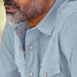 Orvis Shirts|Tech Chambray Western Shirt Blue Fog
