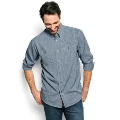Orvis Shirts|Tech Chambray Work Shirt Blue Chambray