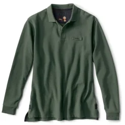 Orvis Shirts|The Signature Long-Sleeved Polo Dark Pine