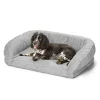 Orvis Comfortfill-Eco Beds|Toughchew® Comfortfill-Eco Bolster Dog Bed Grey Tweed