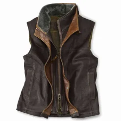 Orvis Jackets|Trekker Shearling Vest Dark Brown