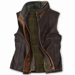 Orvis Jackets|Trekker Shearling Vest Dark Brown