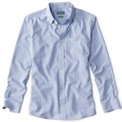 Orvis Shirts|Ultralight Comfort Stretch Long-Sleeved Shirt Blue Gingham