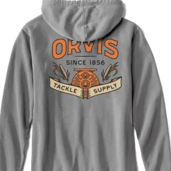 Orvis Sweatshirts|Vintage Reel And Flies Hoodie Washed Black