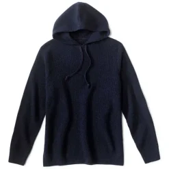 Orvis Sweaters|Waffle Hood Pullover Navy