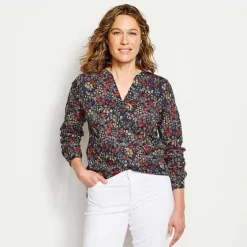 Orvis Shirts|Wander Long-Sleeved Printed Shirt Carbon Artist Floral