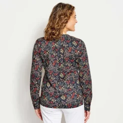 Orvis Shirts|Wander Long-Sleeved Printed Shirt Carbon Artist Floral
