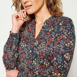 Orvis Shirts|Wander Long-Sleeved Printed Shirt Carbon Artist Floral