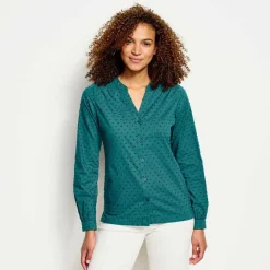Orvis Shirts|Wander Long-Sleeved Textured Shirt Oceana