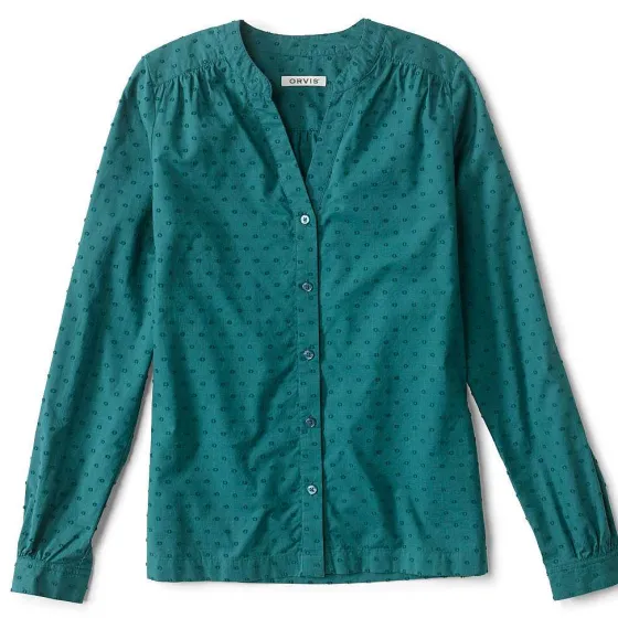 Orvis Shirts|Wander Long-Sleeved Textured Shirt Oceana