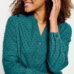 Orvis Shirts|Wander Long-Sleeved Textured Shirt Oceana